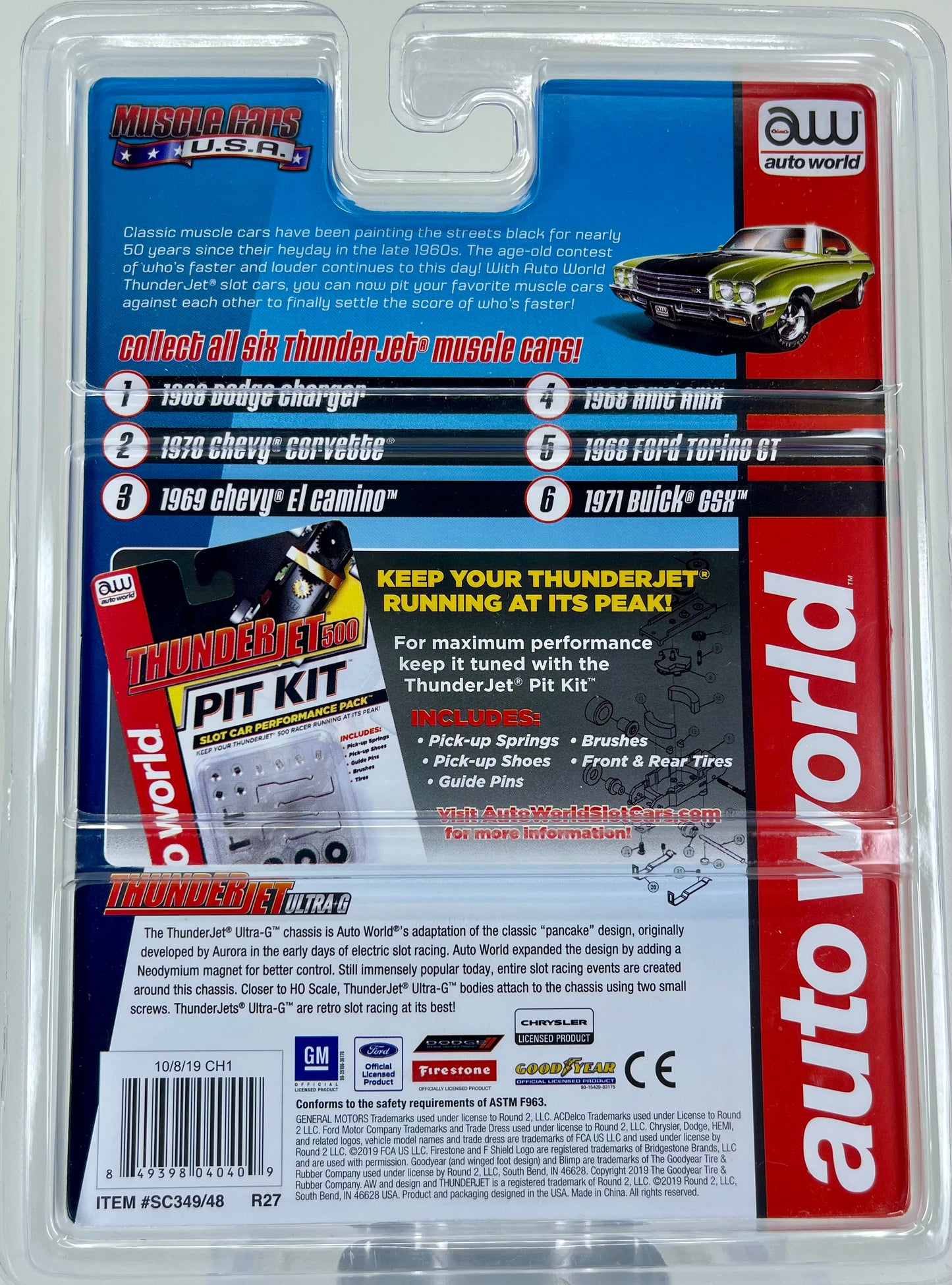 1969 Chevy El Camino "Tony's Auto Care" H.O. Scale Slot Car, ThunderJet Chassis