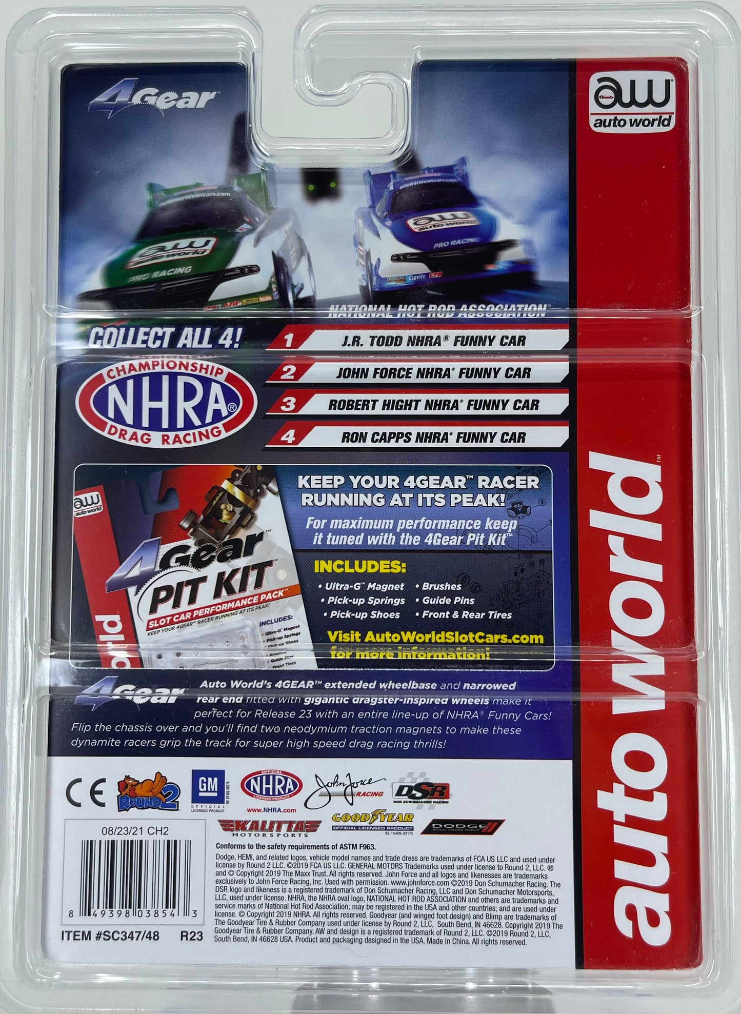 Robert Hight NHRA Funny Car iWheels Chase H.O. Scale Slot Car, 4Gear Chassis