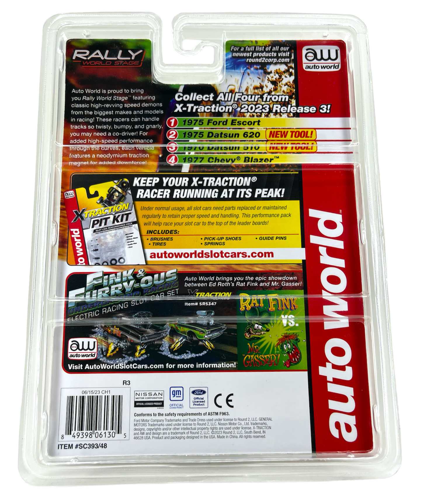 1970 Datsun 510 iWheels Chase H.O. Scale Slot Car, XTraction Chassis