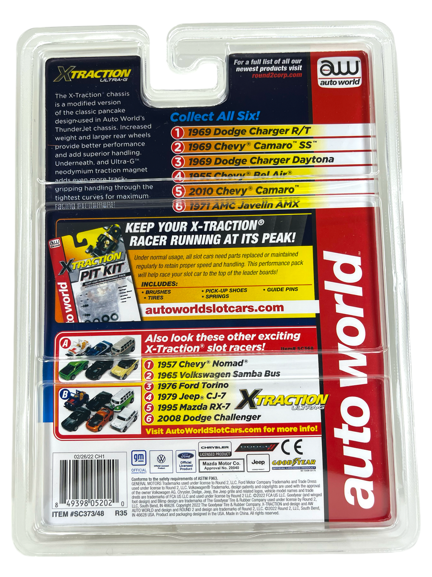 2010 Chevy Camaro White / Silver Stripes, iWheels Chase, Xtraction Chassis, H.O. Scale Slot Car