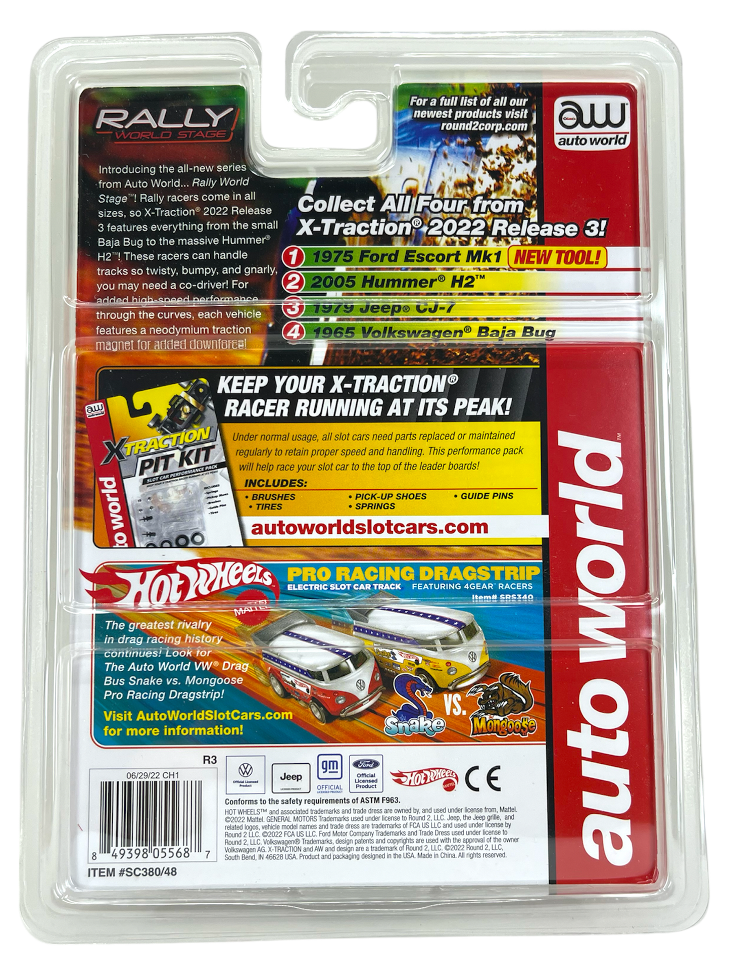 1965 Volkswagen Baja Bug iWheels Chase H.O. Scale Slot Car, Xtraction Chassis