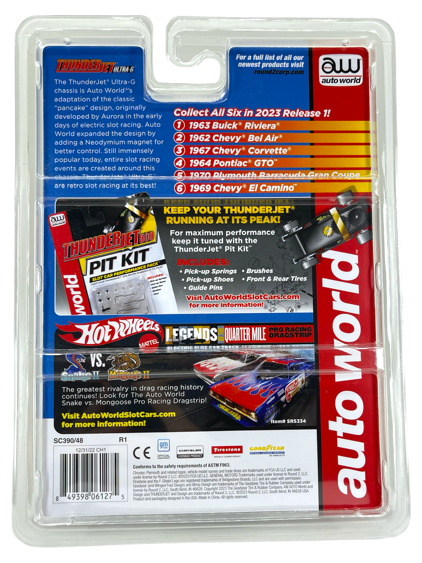 1970 Plymouth Barracuda Gran Coupe iWheels Chase H.O. Scale Slot Car, ThunderJet Chassis