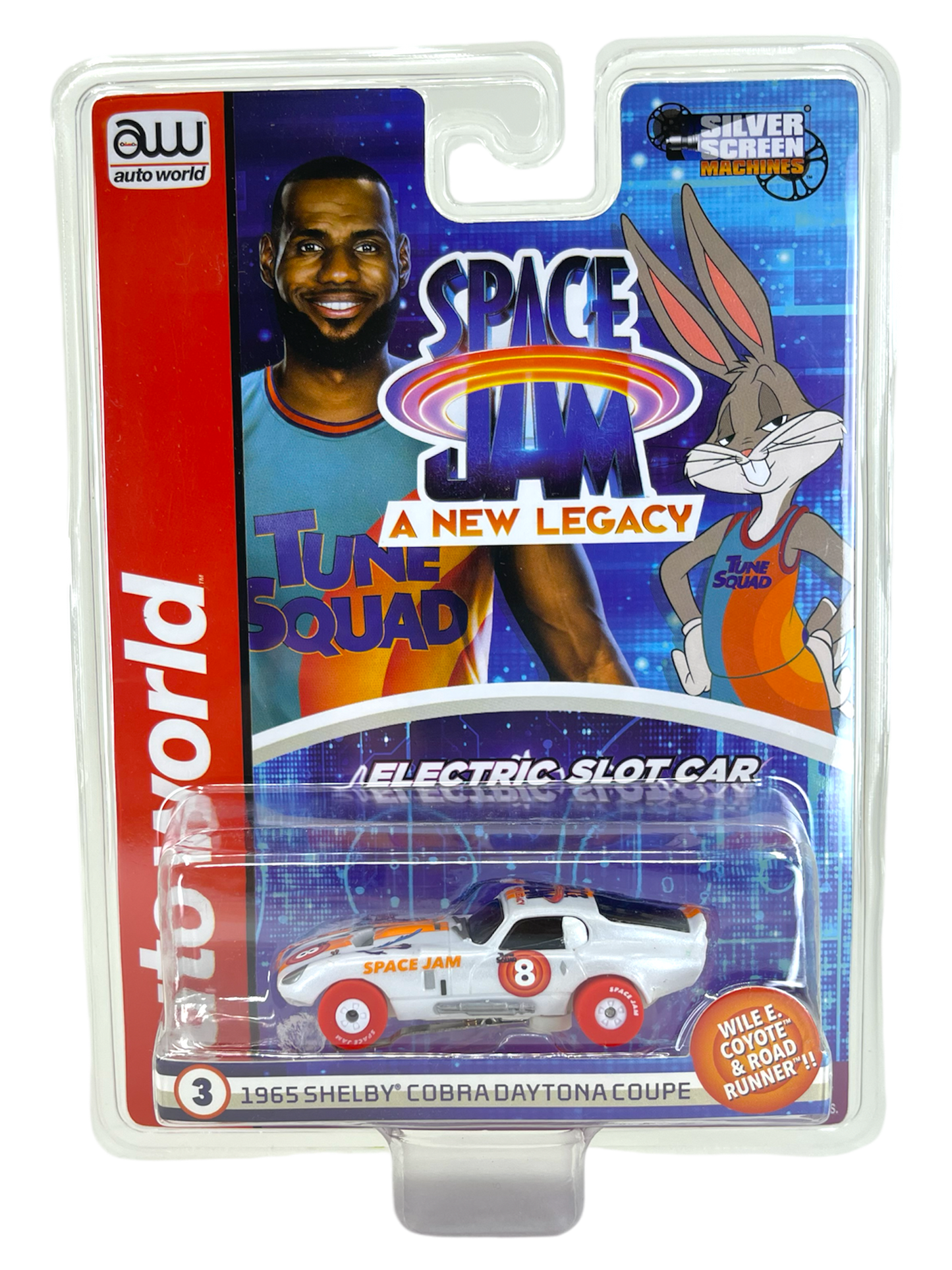 1965 Shelby Cobra Daytona Coupe Space Jam iWheels Chase H.O. Scale Slot Car, ThunderJet Chassis