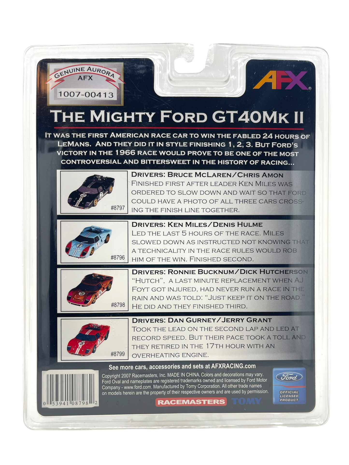 Ford GT40 Mk ll Bronze #5 TOMY AFX Collector Series SRT Turbo Chassis, H.O. Slot Car