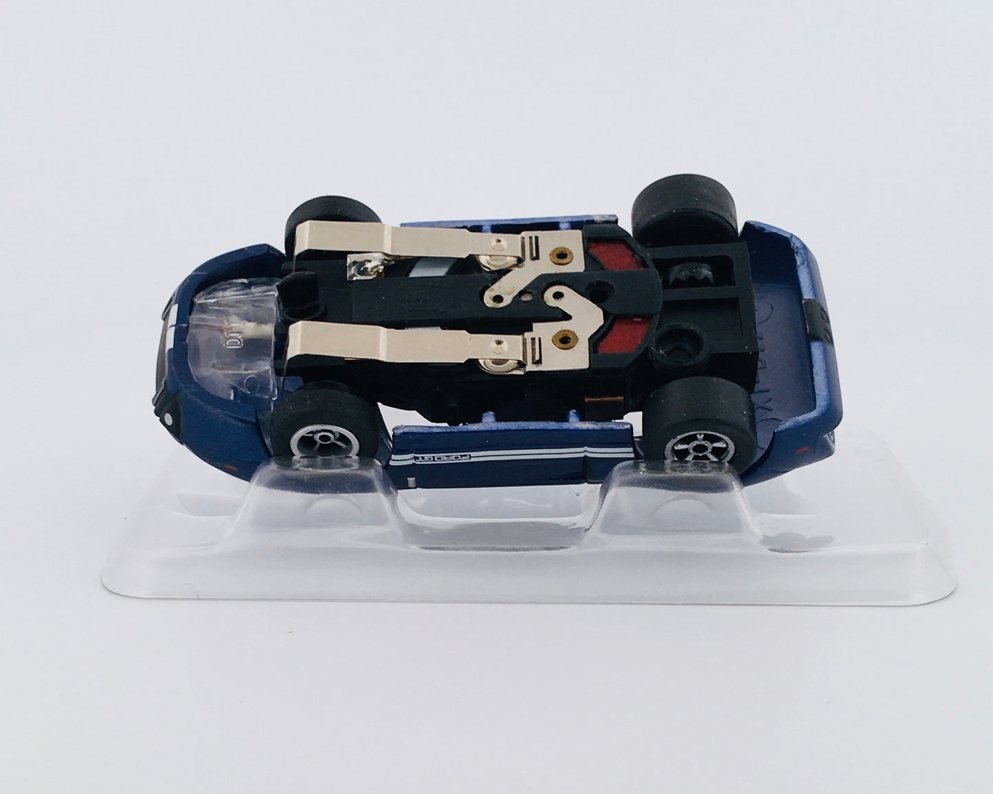 2005 Ford GT, Lighted FlameThrower (Blue) H.O. Scale Slot Car, Xtraction Chassis