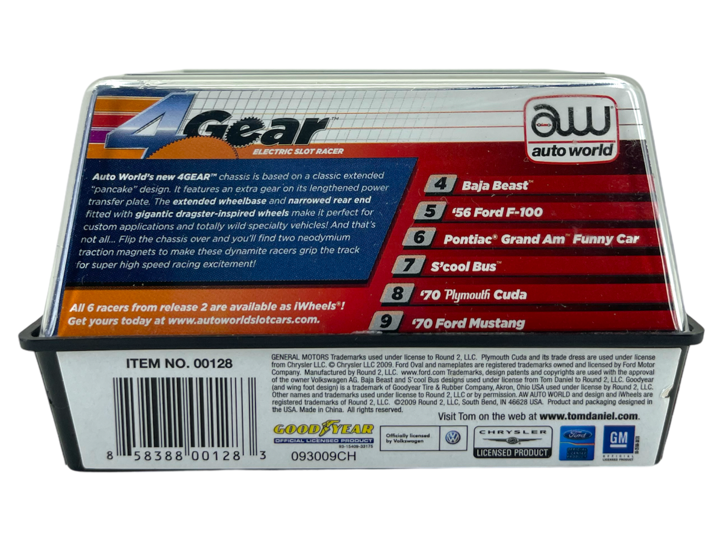 1970 Plymouth Hemi Cuda, Silver / Purple, 4 Gear Chassis, Auto World H.O. Scale Slot Car