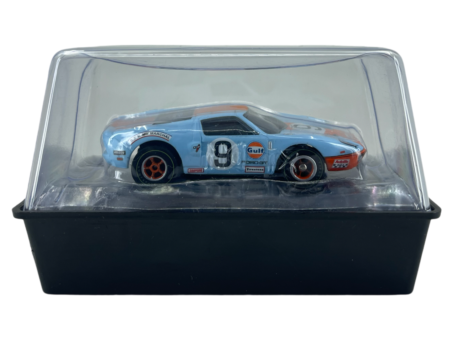 2005 Ford GT Gulf Blue #9, Set Car, Auto World XTraction, H.O. Slot Car