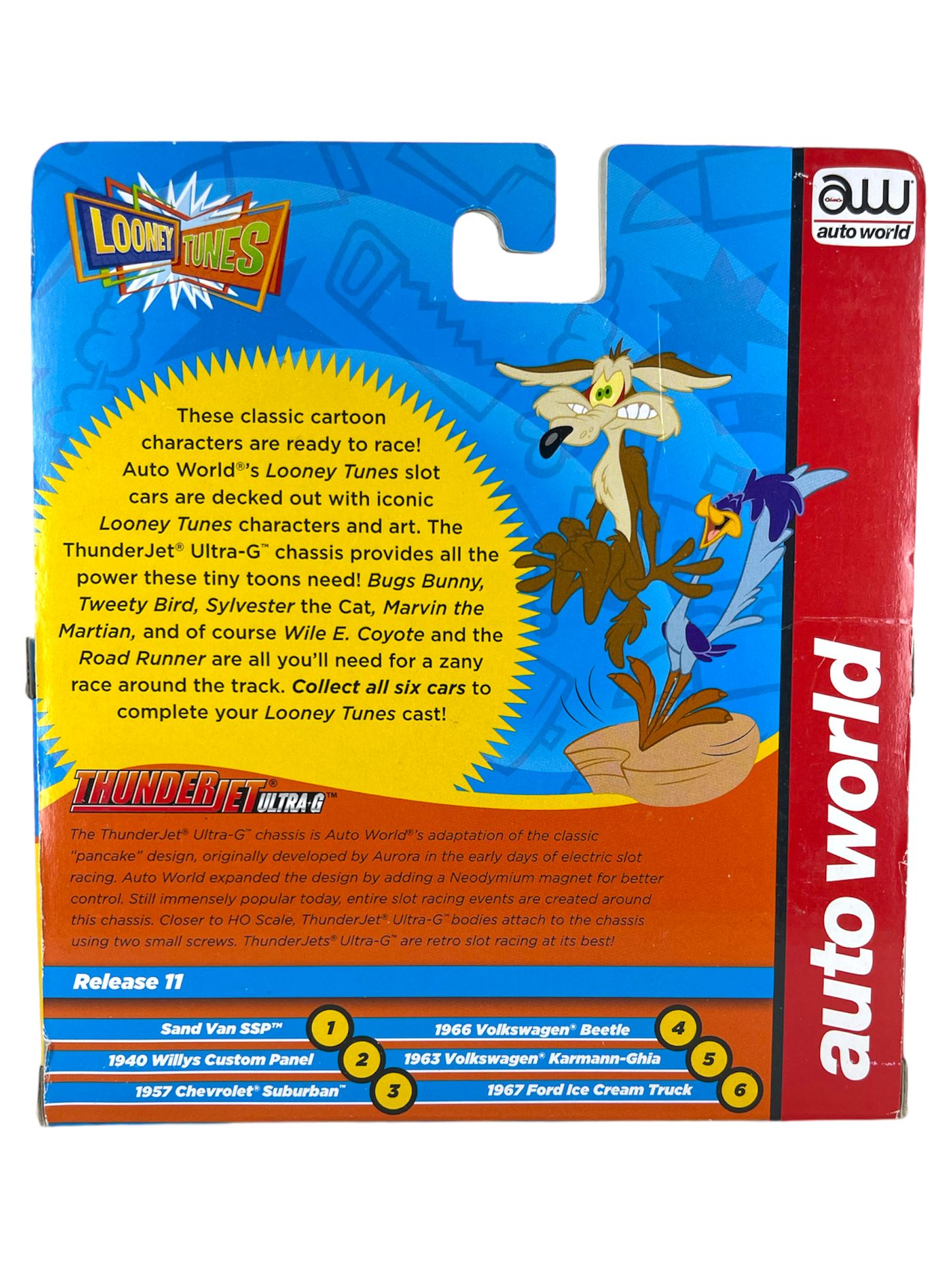 1967 Ford Ice Cream Truck iWheels Looney Tunes, Auto World ThunderJet H.O. Scale Slot Car