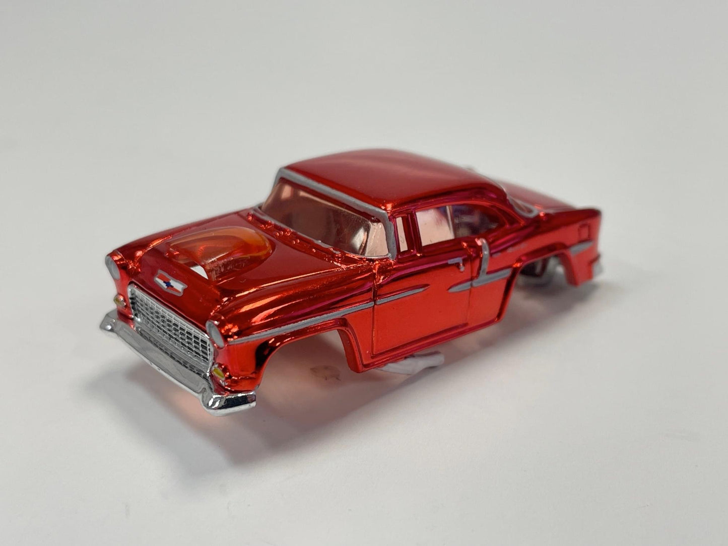 '55 Chevy Bel Air Body, Red Chrome, Fits AFX & XTraction Chassis for H.O. Slot Cars