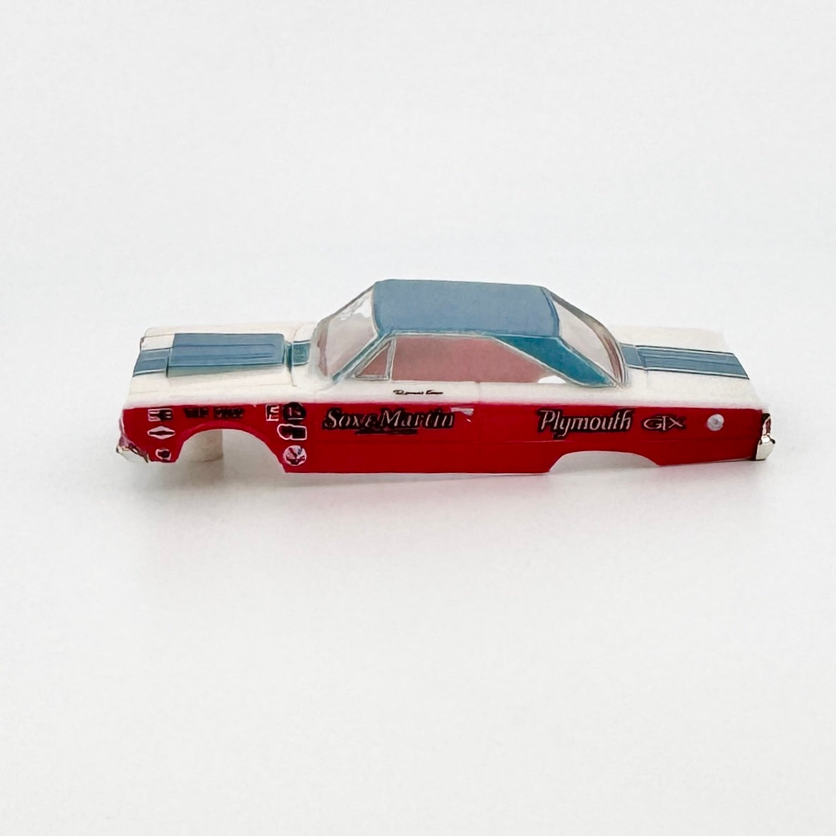 1967 Plymouth GTX, Sox & Martin Body Fits TJet ThunderJet Chassis for H.O. Slot Cars