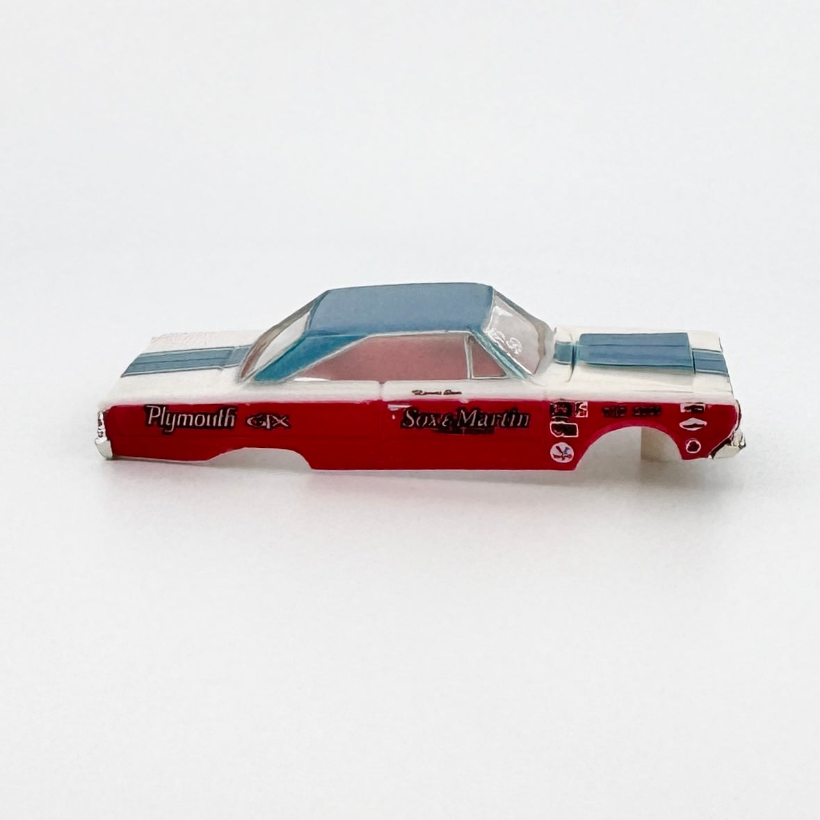 1967 Plymouth GTX, Sox & Martin Body Fits TJet ThunderJet Chassis for H.O. Slot Cars
