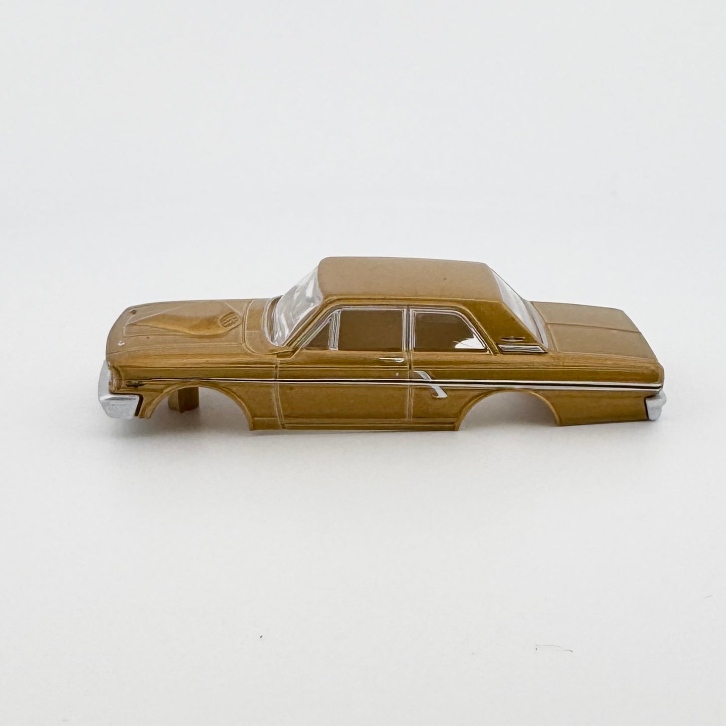 Auto World 1964 Ford Fairlane Thunderbolt Body, Gold, Fits Aurora TJet Chassis, H.O. Slot Cars