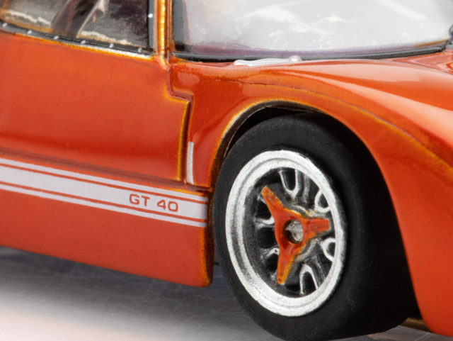 Exclusive AFX Ford GT40 Exclusive Collector Series, Ontario Orange Metallic, Mega G Chassis, H.O. Scale Slot Car
