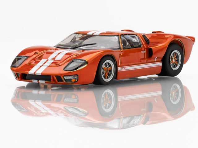 Exclusive AFX Ford GT40 Exclusive Collector Series, Ontario Orange Metallic, Mega G Chassis, H.O. Scale Slot Car