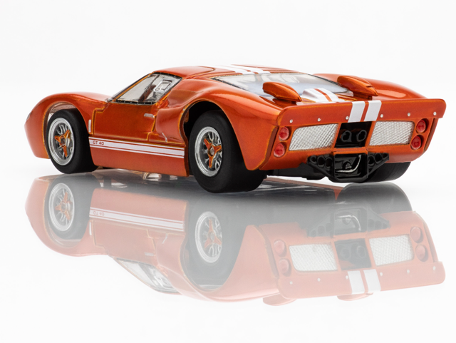Exclusive AFX Ford GT40 Exclusive Collector Series, Ontario Orange Metallic, Mega G Chassis, H.O. Scale Slot Car