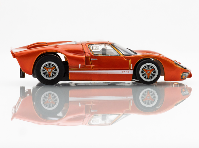 Exclusive AFX Ford GT40 Exclusive Collector Series, Ontario Orange Metallic, Mega G Chassis, H.O. Scale Slot Car