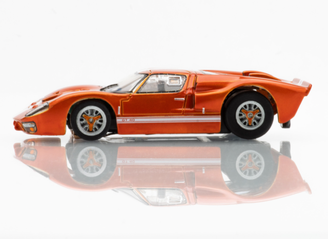 Exclusive AFX Ford GT40 Exclusive Collector Series, Ontario Orange Metallic, Mega G Chassis, H.O. Scale Slot Car