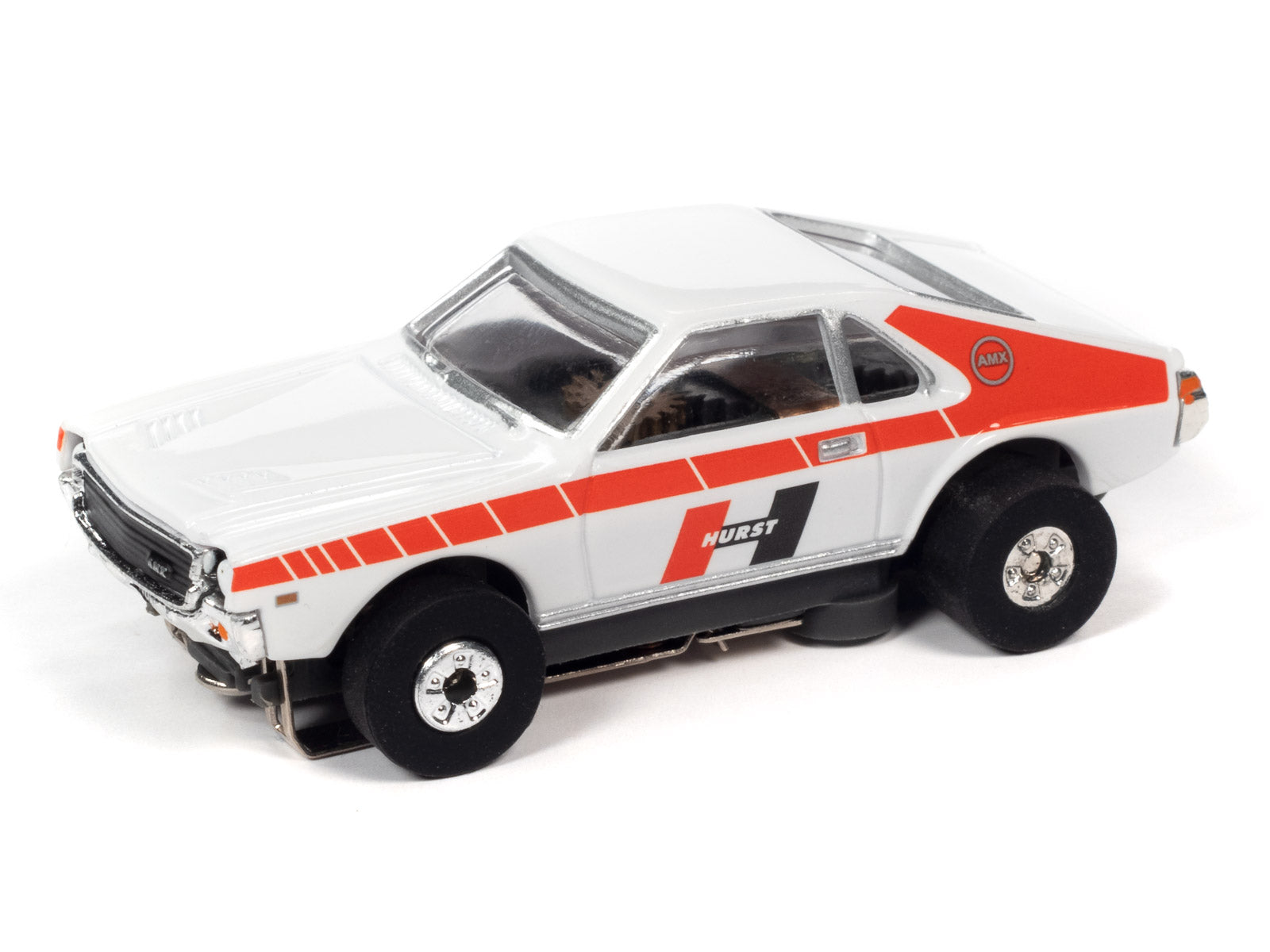 1969 AMC AMX Hurst Edition White H.O. Scale Slot Car ThunderJet