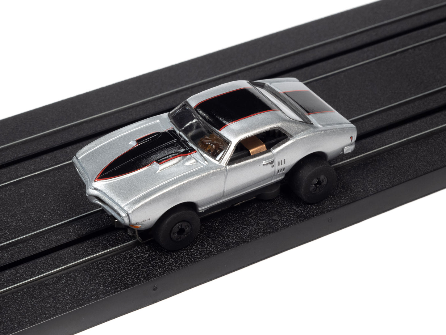 1968 Pontiac Firebird (Silver) H.O. Scale Slot Car, ThunderJet Chassis | Auto World