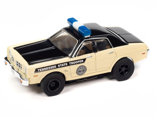 1978 Plymouth Fury Tennessee State Trooper, H.O. Scale Slot Car, Xtraction Chassis