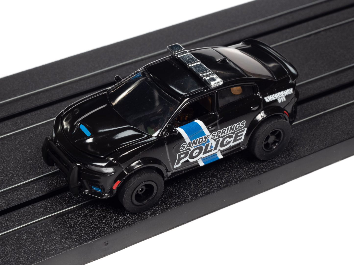 2021 Dodge Charger SRT Sandy Springs Police, H.O. Scale Slot Car, Xtraction Chassis