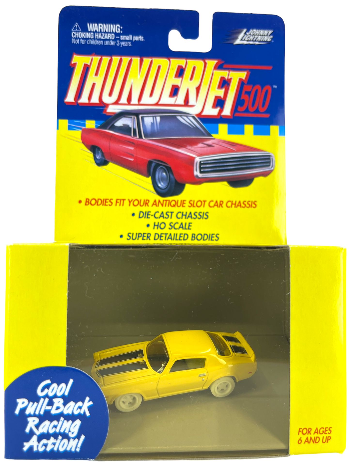 1970 Chevy Camaro Body (Yellow), iWheels Chase, H.O. Scale Slot Car Body