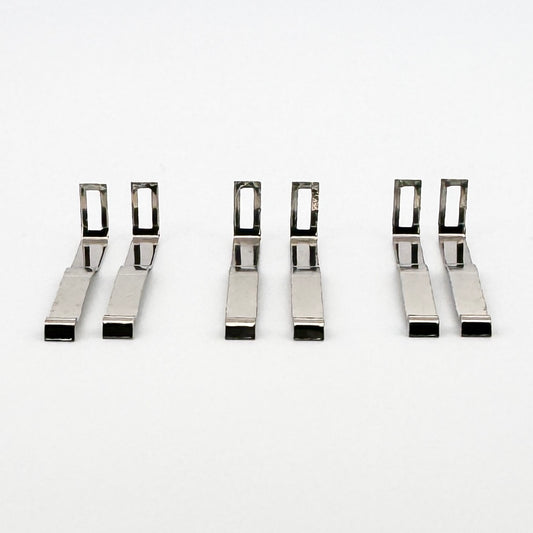 Auto World Pickup Shoes (3 Pairs) for ThunderJet Slot Car Chassis Front View