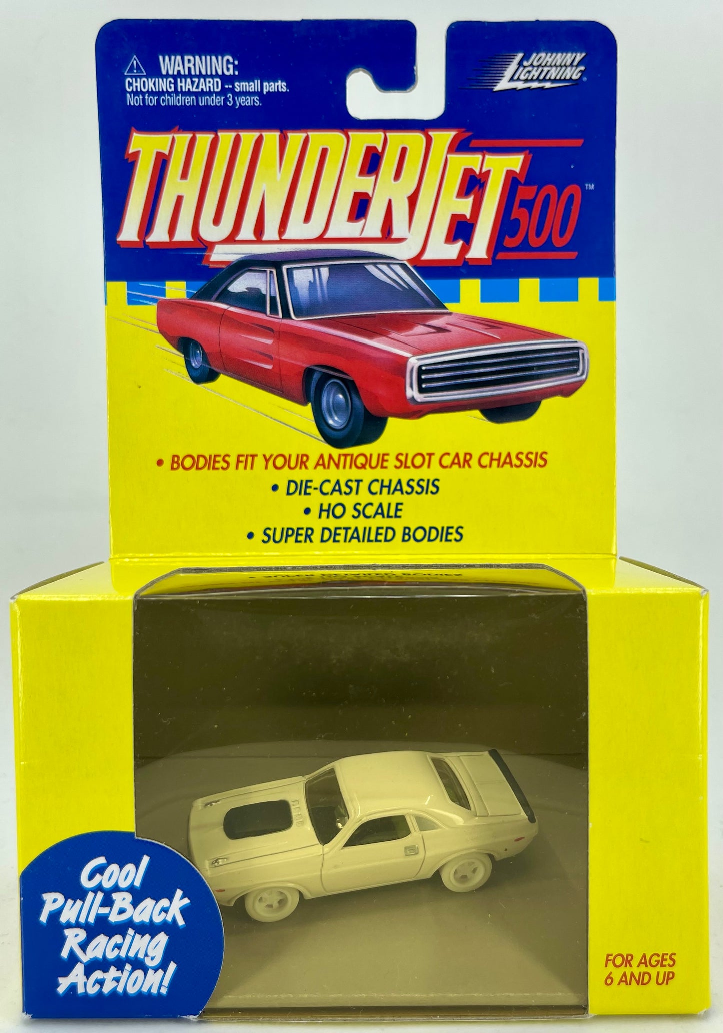 1970 Dodge Challenger Body (White), iWheels Chase, H.O. Scale Slot Car Body
