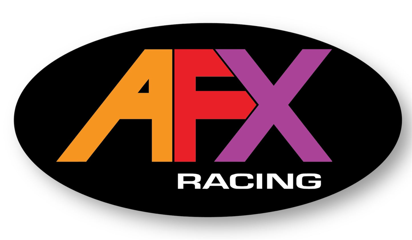 AFX Racing Large Oval Sticker, 8" x 4"