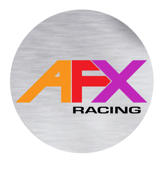 AFX Racing Circle Sticker, Brushed Silver 2" Circle