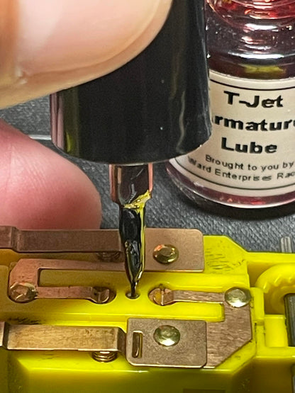 Applicator for T-Jet Armature Lube for Slot Car Chassis