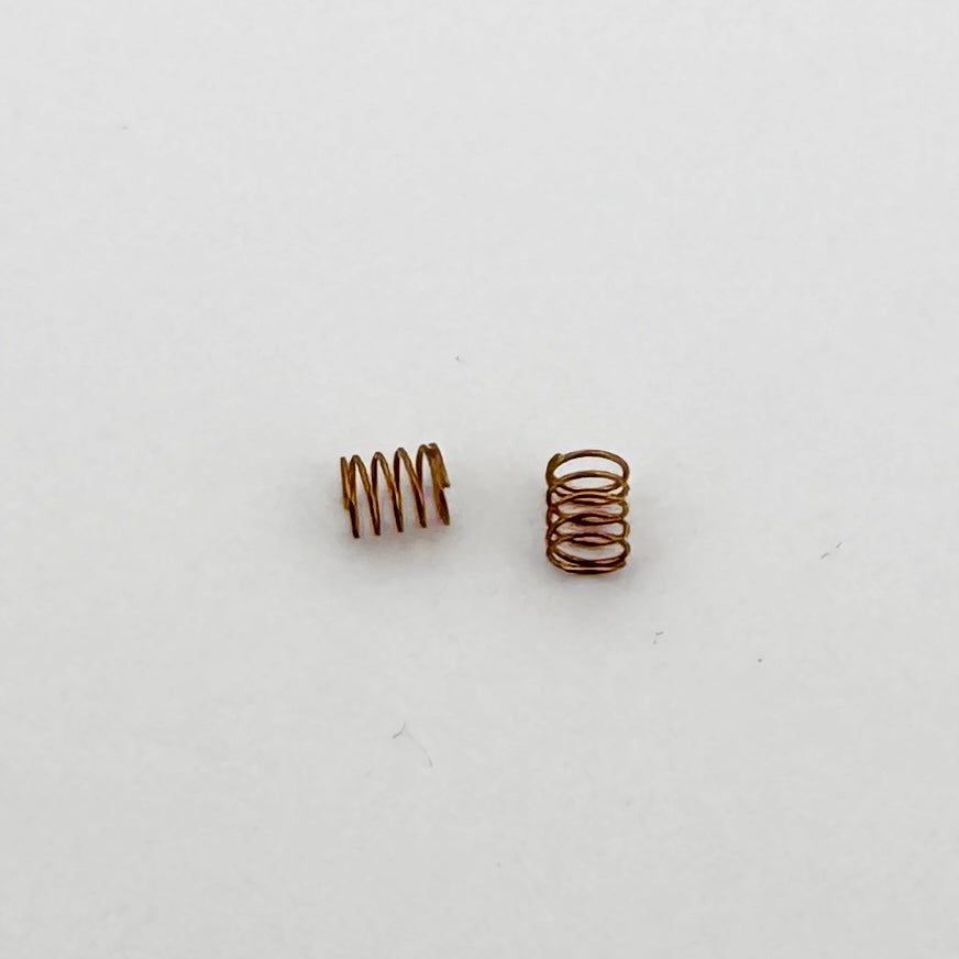 Auto World Pickup Shoe Springs (1 Pair) for ThunderJet Slot Car Chassis Side View