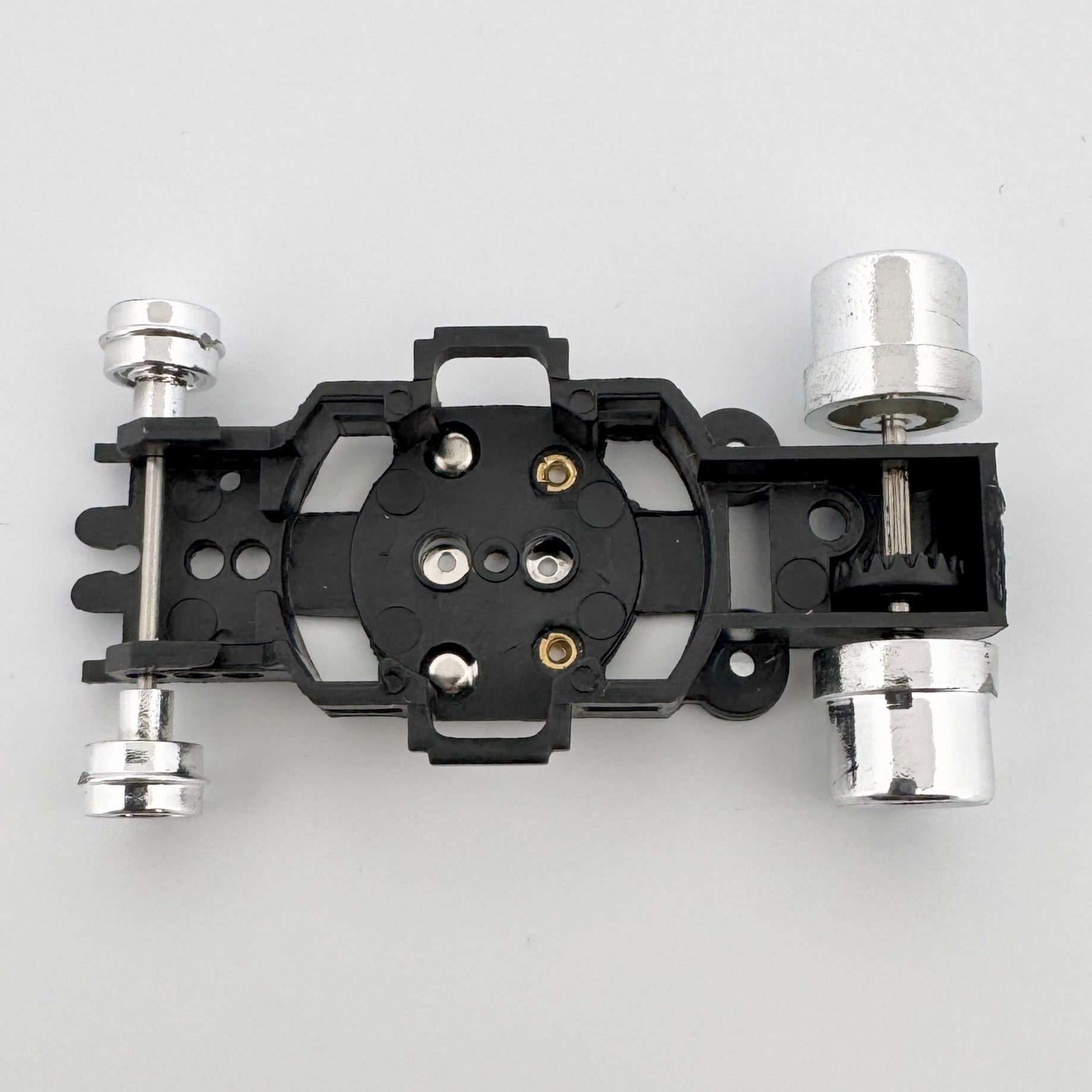 Auto World Bare Chassis Tub (Black) for 4Gear Slot Car Chassis Top View