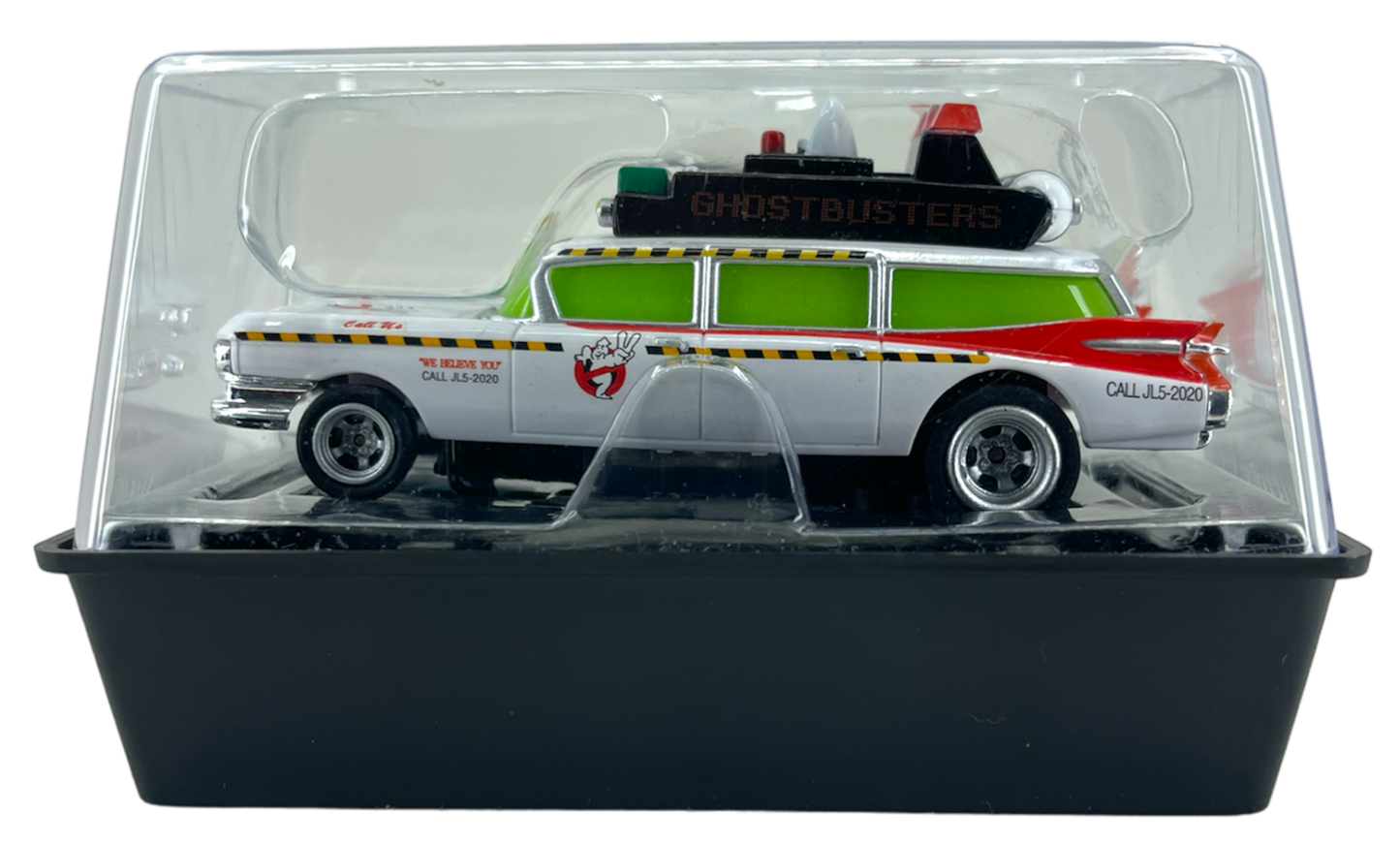 1959 Cadillac Ambulance Ghostbusters, Set Car, H.O. Scale Slot Car, 4Gear Chassis