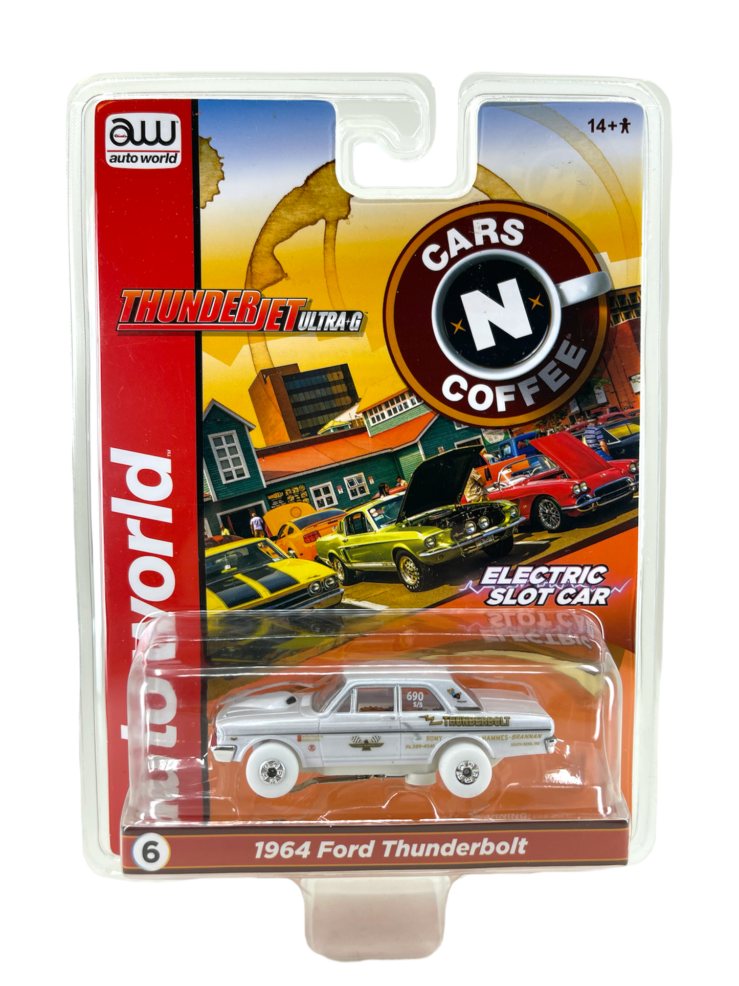 1964 Ford Thunderbolt iWheels Chase H.O. Scale Slot Car, ThunderJet Chassis