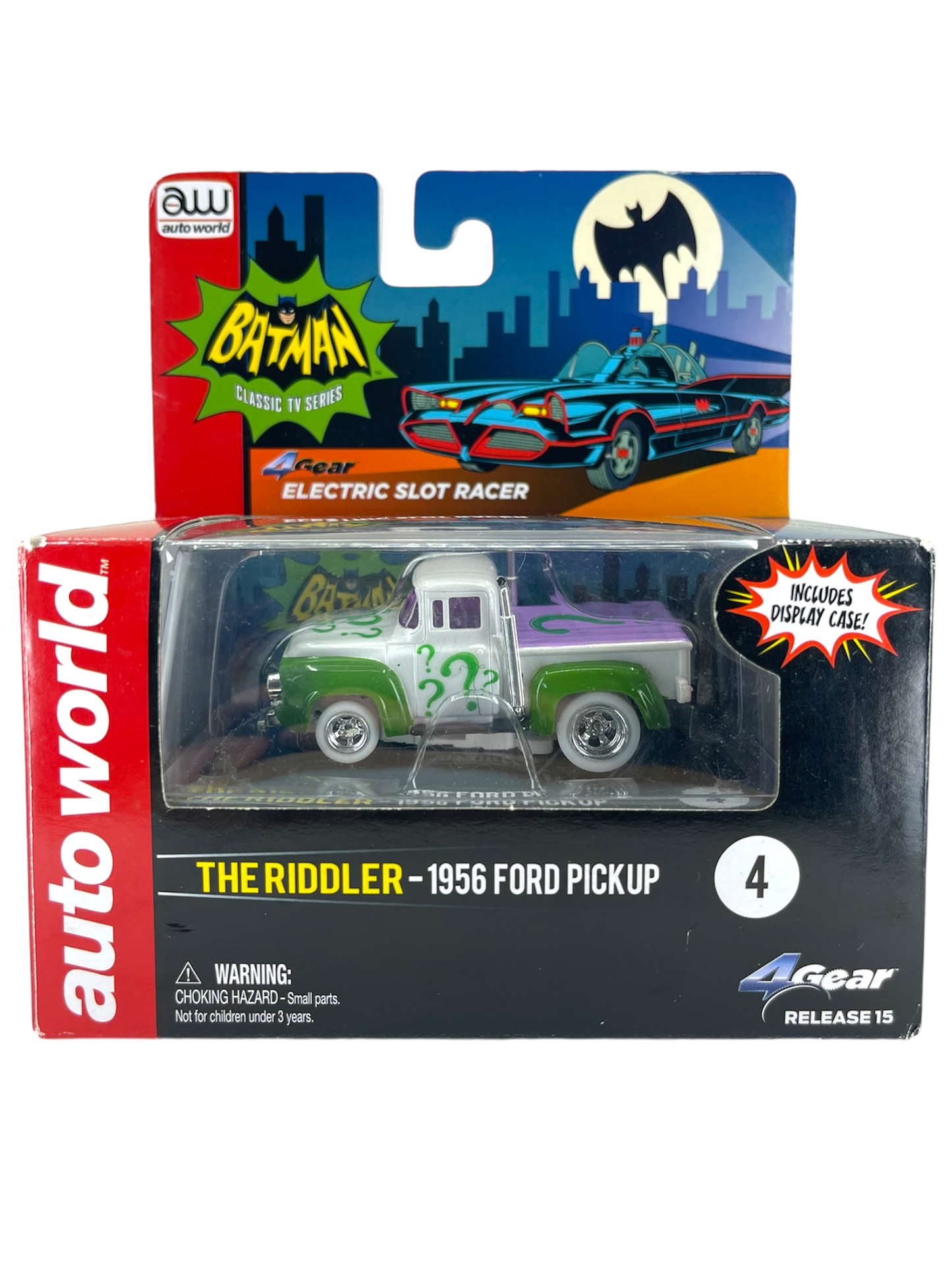 1956 Ford Pickup Batman's The Riddler, iWheels Chase H.O. Scale Slot Car, 4Gear Chassis