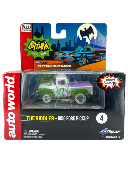 1956 Ford Pickup Batman's The Riddler, iWheels Chase H.O. Scale Slot Car, 4Gear Chassis