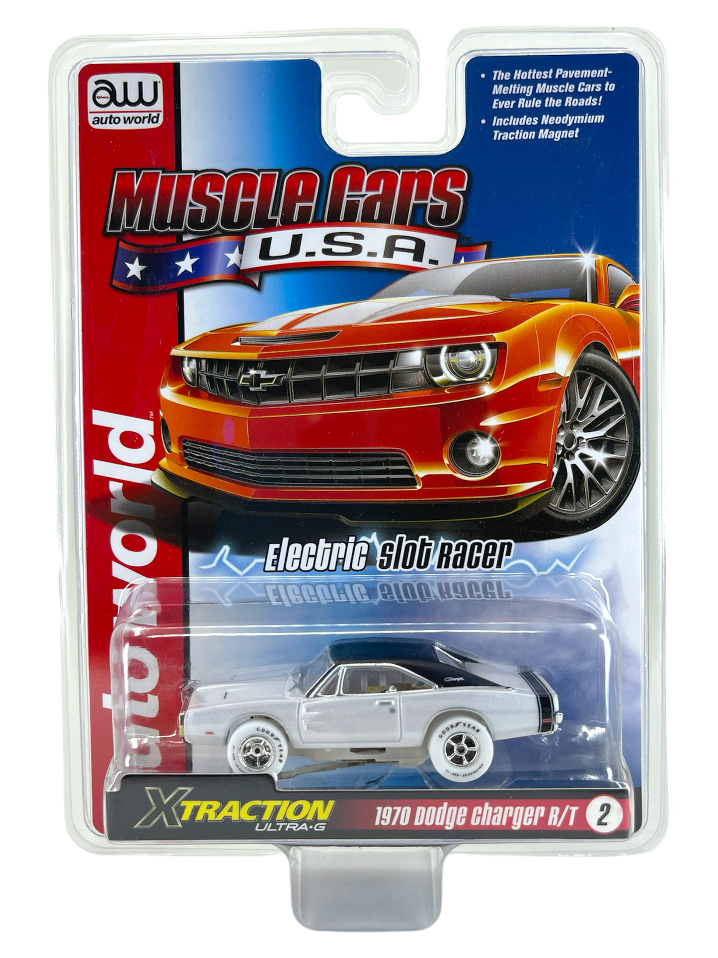 1970 Dodge Charger R/T Xtraction iWheels Chase Auto World Muscle Cars USA, H.O. Scale Slot Car