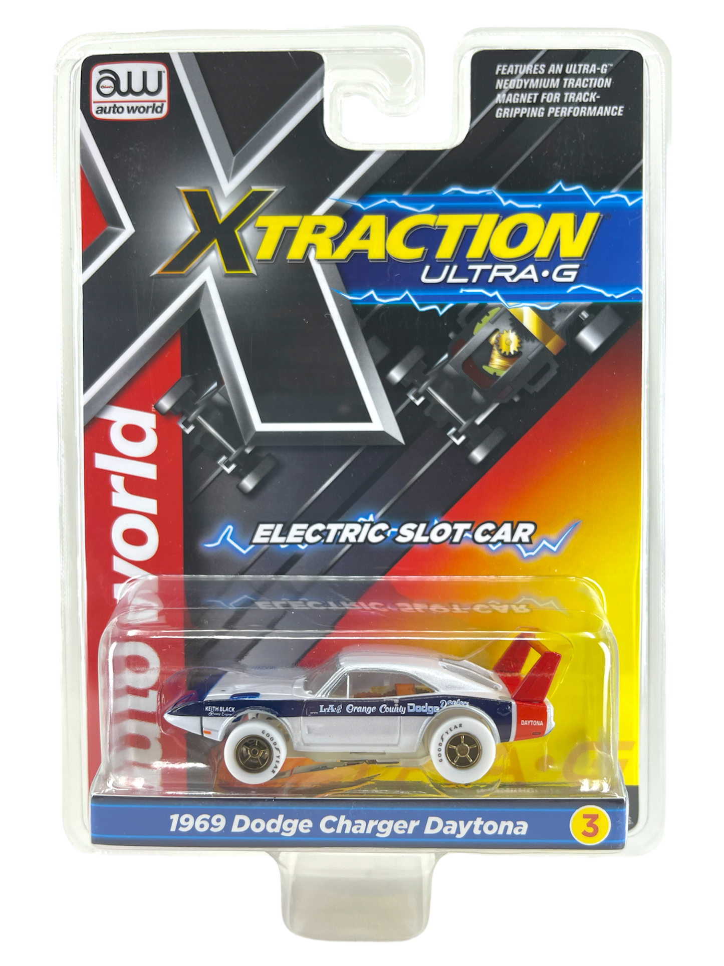 1969 Dodge Charger Daytona Xtraction iWheels Chase Auto World, H.O. Scale Slot Car