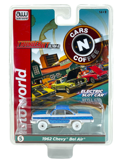 1962 Chevy Bel Air iWheels Chase H.O. Scale Slot Car, ThunderJet Chassis