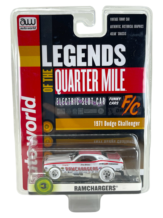 1971 Dodge Challenger Funny Car Ramchargers iWheels Chase H.O. Scale Slot Car, 4Gear Chassis