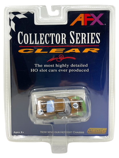 AFX Ford GT40 Mk II Collector Series Clear, Bronze #4, Mega G Chassis, H.O. Scale Slot Car