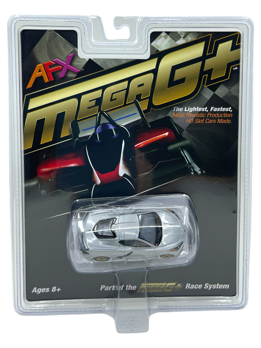 AFX 2022 Chevy Corvette C8, Matrix Silver, Mega G Plus Chassis, H.O. Scale Slot Car