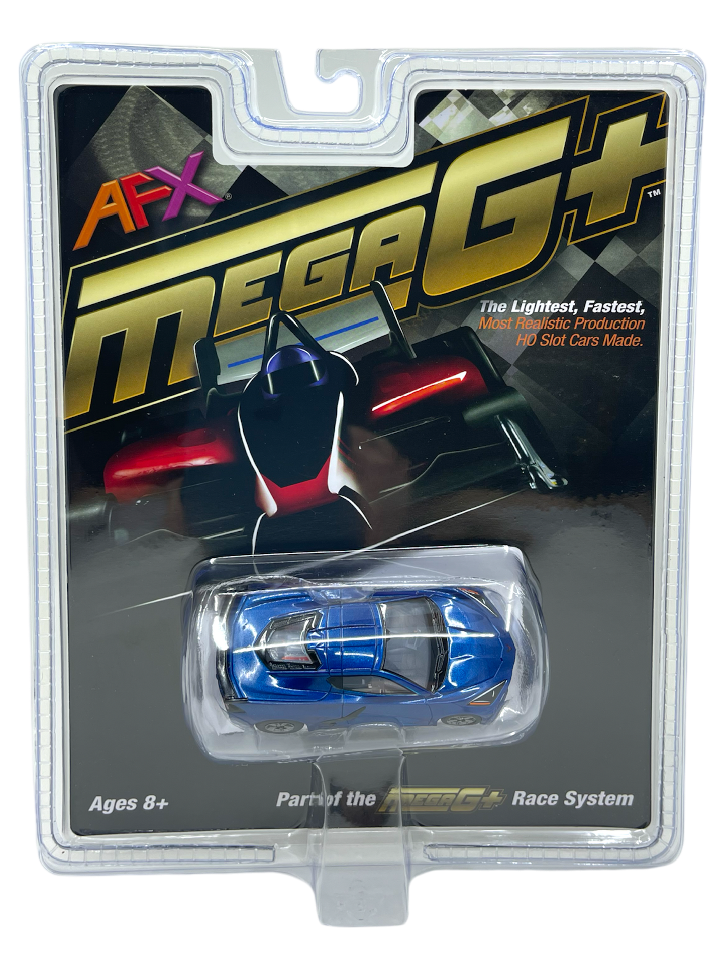 AFX 2022 Chevy Corvette C8, Riptide Blue, Mega G Plus Chassis, H.O. Scale Slot Car