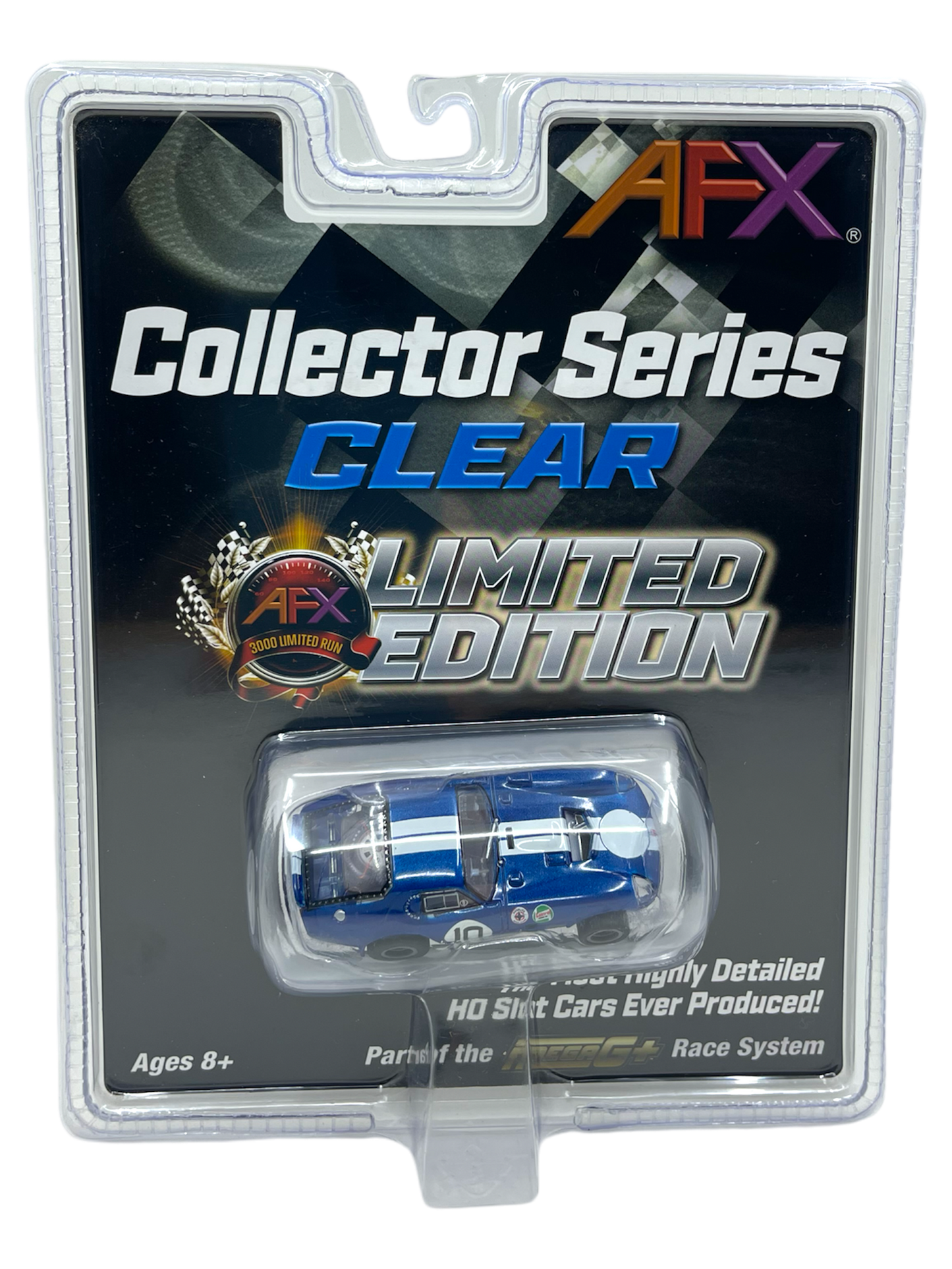 AFX Shelby Cobra Daytona Coupe CSX2287, Blue #10, Limited Edition, Mega G Plus Chassis H.O. Scale Slot Car