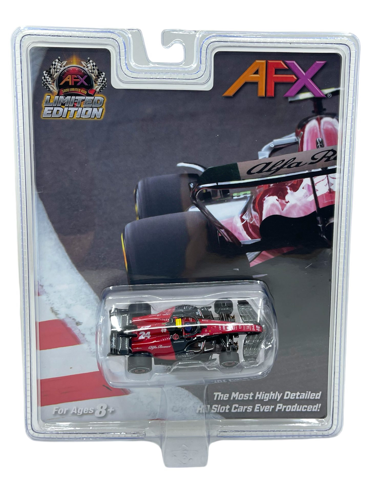 AFX Alfa Romeo Formula F1 Indy #24, Mega G Plus Chassis, H.O. Scale Slot Car