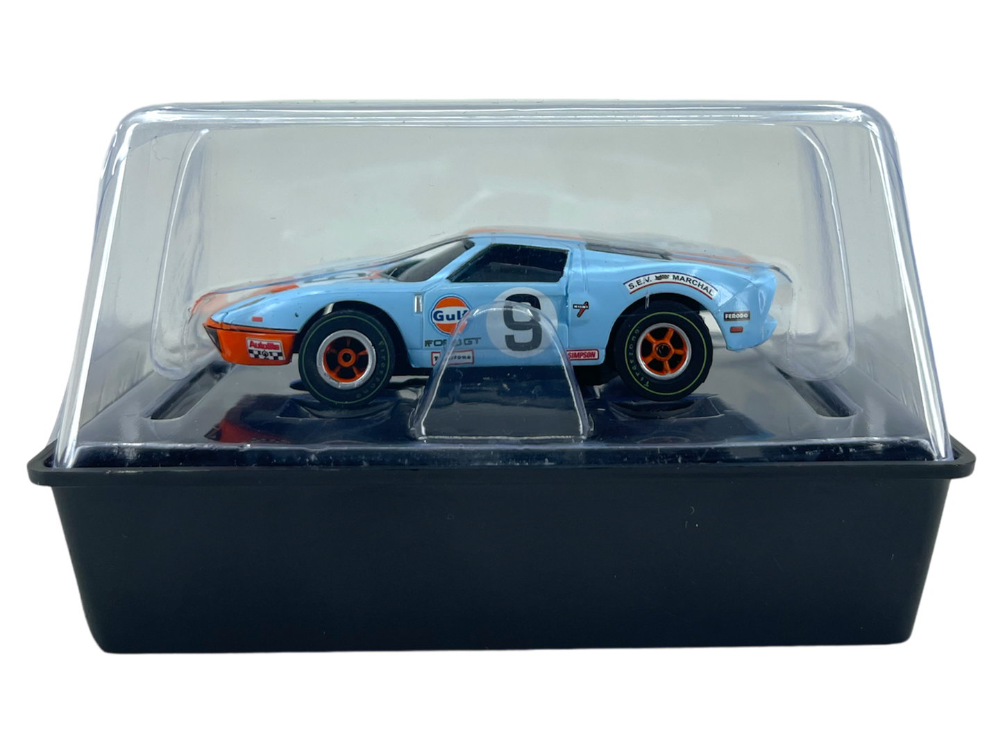 2005 Ford GT Gulf Blue #9, Set Car,  Auto World XTraction, H.O. Slot Car