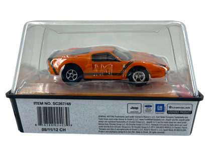 2005 Ford GT Ultra Orange, Auto World Flame Throwers Lighted XTraction Chassis, H.O. Slot Car