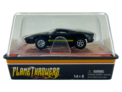 2005 Ford GT, Matte Black, Flame Throwers Lighted Auto World XTraction, H.O. Slot Car