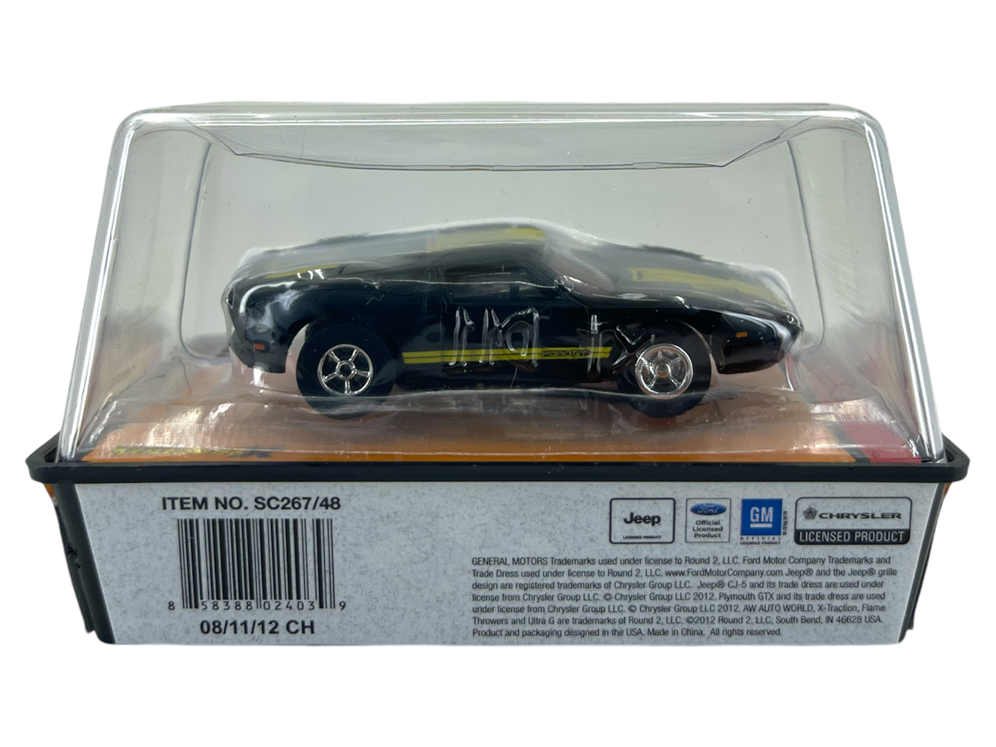 2005 Ford GT, Matte Black, Flame Throwers Lighted Auto World XTraction, H.O. Slot Car